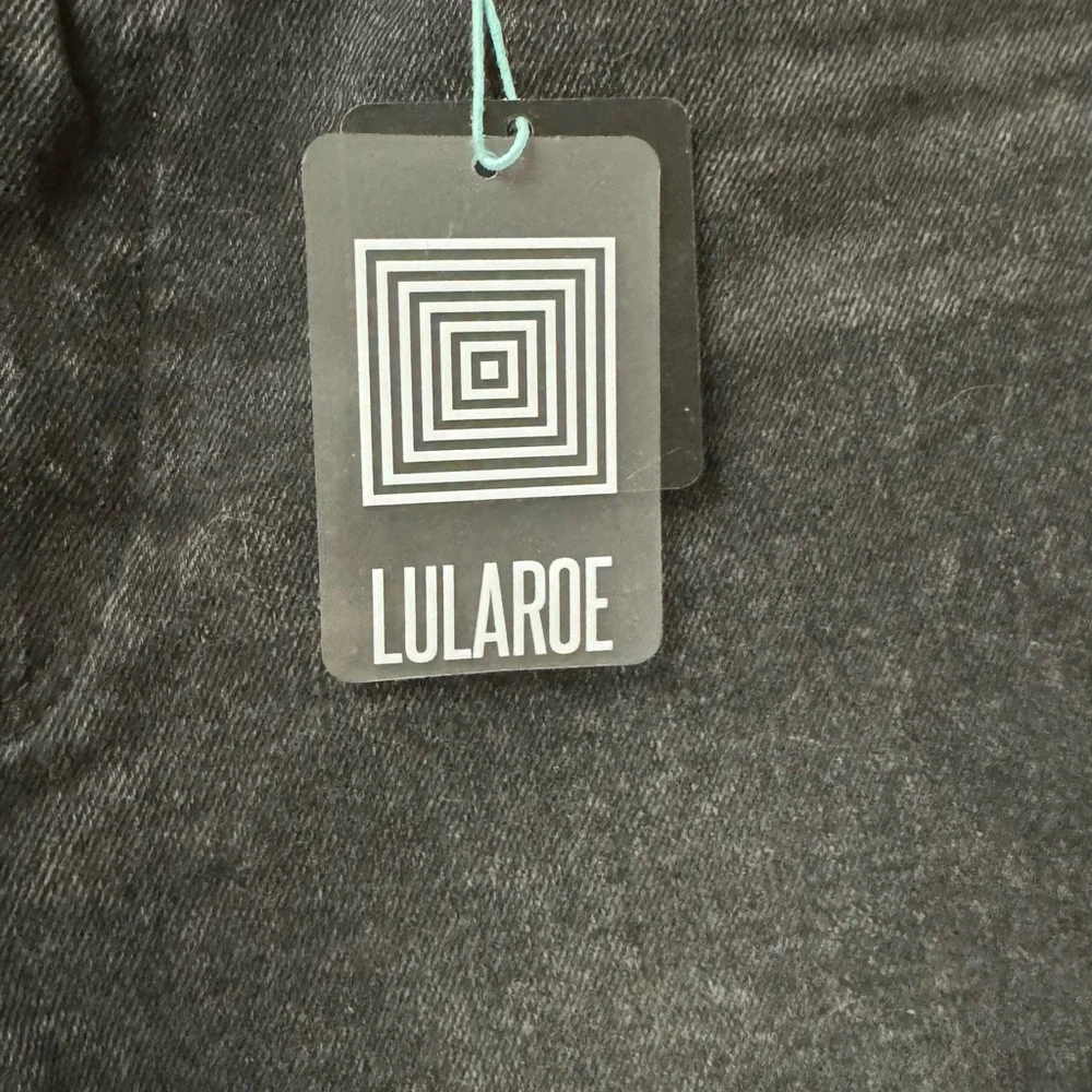 LuLaRoe Women's Flare Eclipse Wash Black Denim Jeans Size 32 - Picture 4 of 9